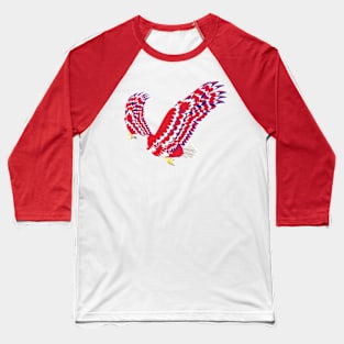 Flying Blue red and white bald eagle Baseball T-Shirt